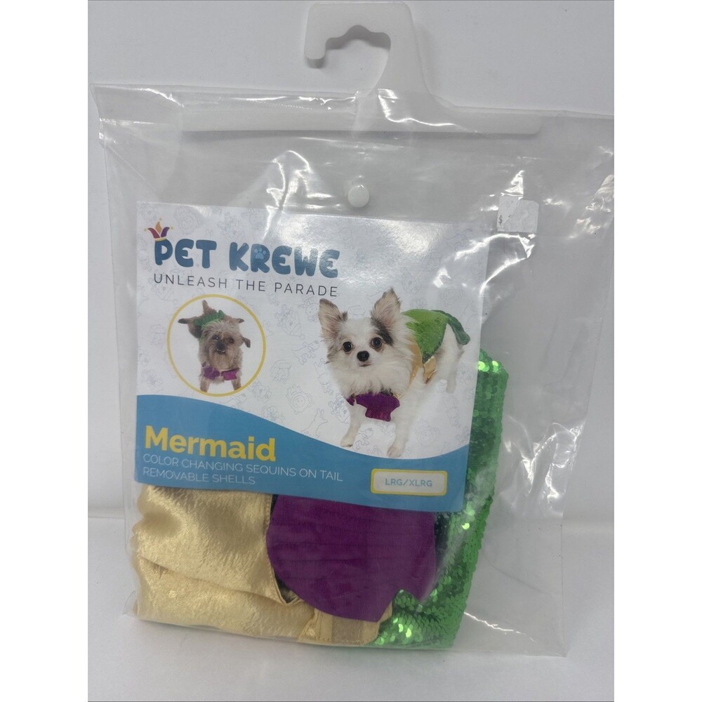 Pet Costume Mermaid Dog Halloween Bling Sequins LARGE EXTRA LARGE XL - NEW